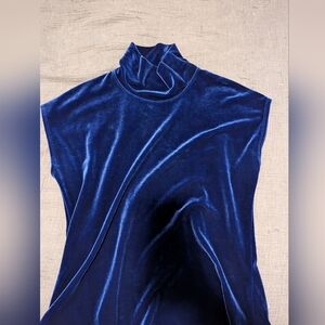 Chico's Rich Blue Velvet Top